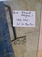  Renault Megane-1 Sol Ön Kapı Camı (Stok Kodu: Re-36)