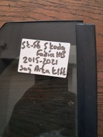 Skoda Fabia HB 2015-2021 Sağ Arka Kelebek Camı (Stok Kodu: Sk-56)