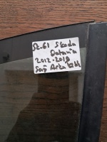 Skoda Octavia 2012-2019 Sağ Arka Kelebek Camı (Stok Kodu: Sk-61)