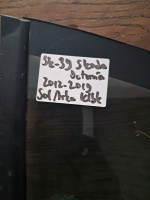 Skoda Octavia 2012-2019 Sol Arka Kelebek Camı (Stok Kodu: Sk-39)