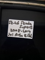 Skoda Superb 2008-2014 Sol Arka Kelebek Camı (Stok Kodu: Sk-46)