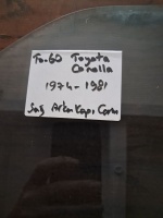 Toyota Corolla 1990- Sağ Arka Kapı Camı (Stok Kodu: To-60)
