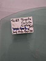 Toyota Corolla 2000-2007 Sağ Arka Kapı Camı (Stok Kodu: To-63)