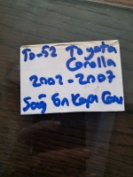 Toyota Corolla 2002-2007 Sağ Ön Kapı Camı (Stok Kodu: To-52)