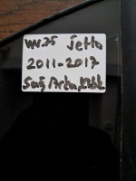 Volkswagen 	Jetta	2011-2017	Sağ Arka Kelebek Camı 	(Stok Kodu:	VW-75)