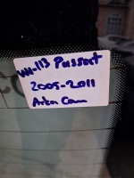 Volkswagen Passat 2005-2011 Arka Cam (Stok Kodu: VW-113)