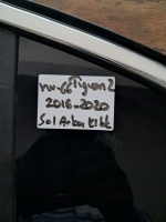 Volkswagen 	Tiguan	2016-2020	Sol Arka Kelebek Camı	(Stok Kodu:	VW-66)