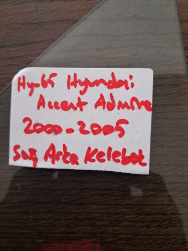 Hyundai	Accent Admire	2000-2005	Sağ Arka Kelebek Camı	(Stok Kodu:	Hy-65)
