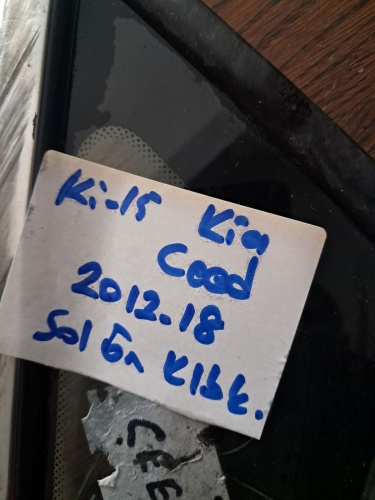 Kia 	Ceed 	Sol Ön Kelebek Camı	2012-2018	(Stok Kodu:	Ki-15)